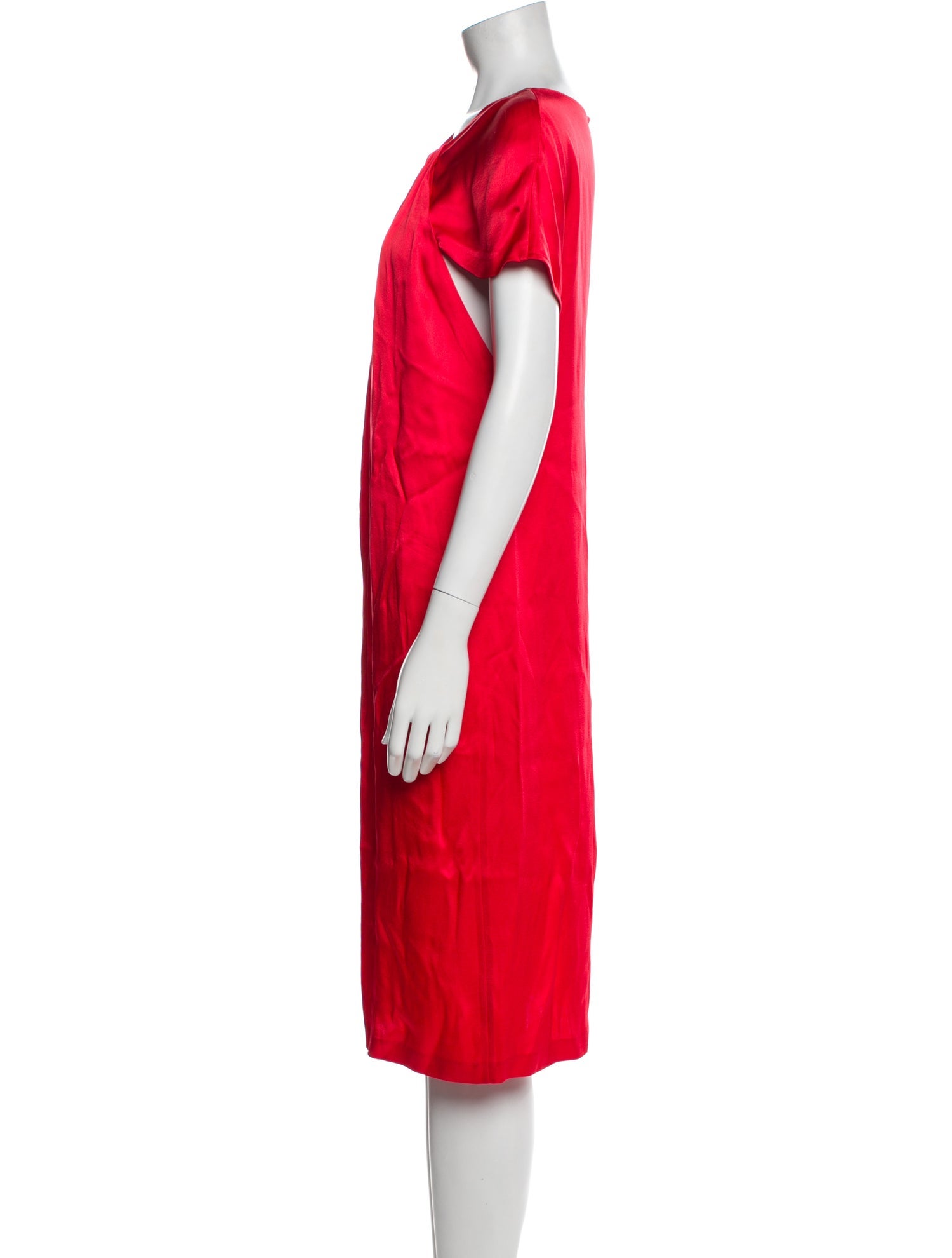 St. John Bateau Neckline Midi Length Dress
