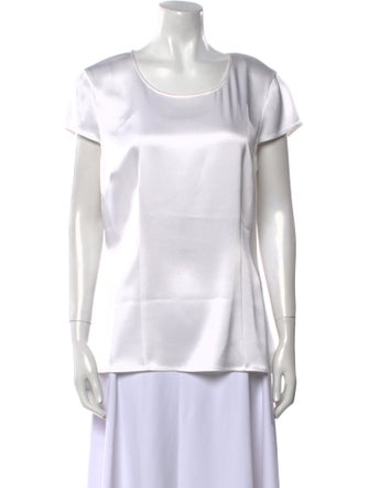 St. John Scoop Neck Short Sleeve T-Shirt