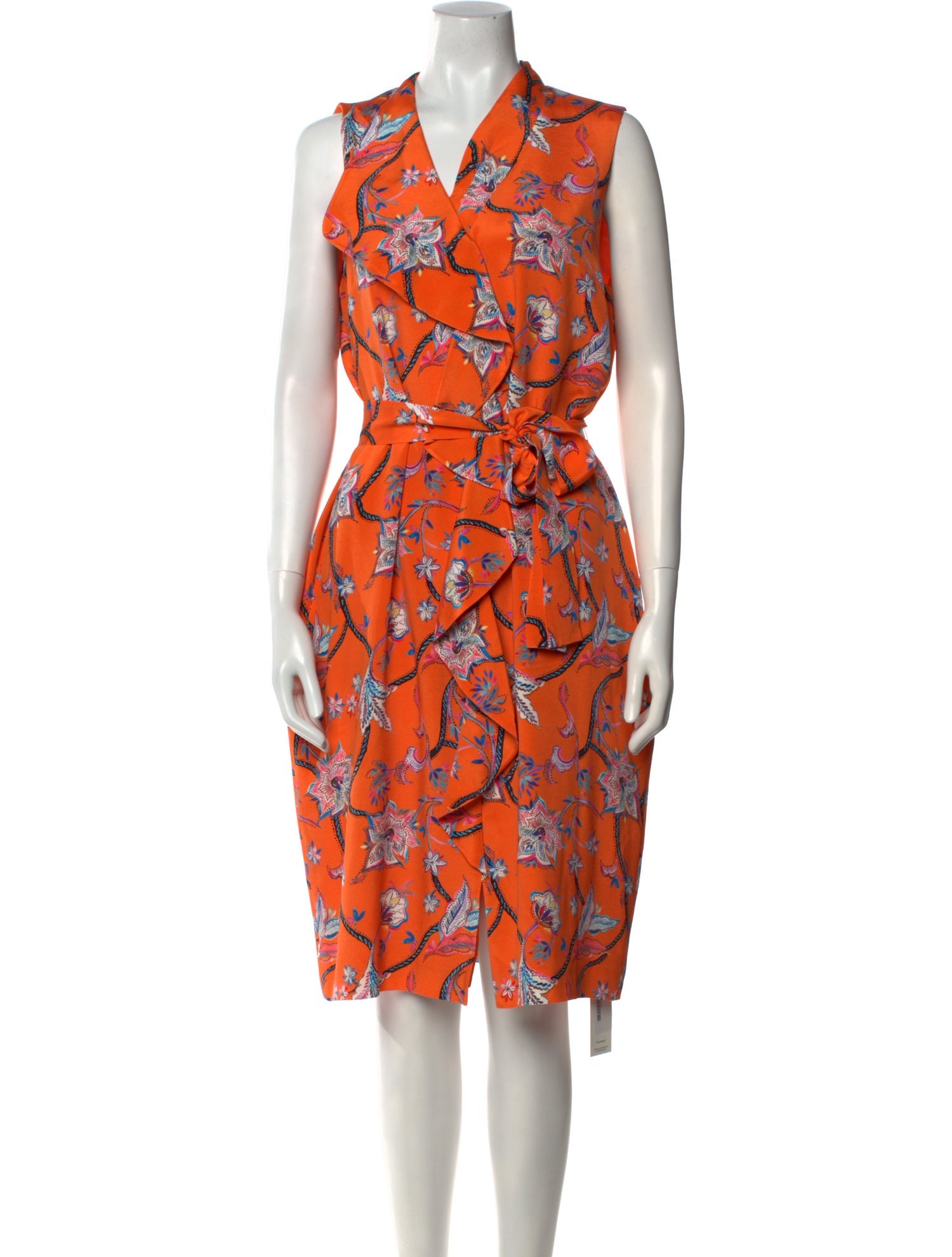 St. John Silk Midi Length Dress