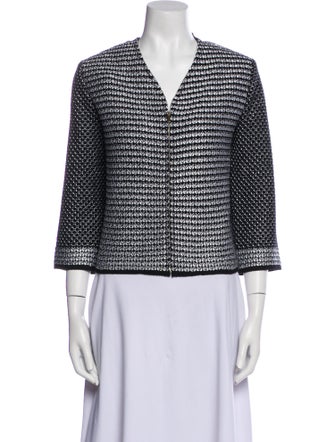 St. John Wool Printed Evening Jacket