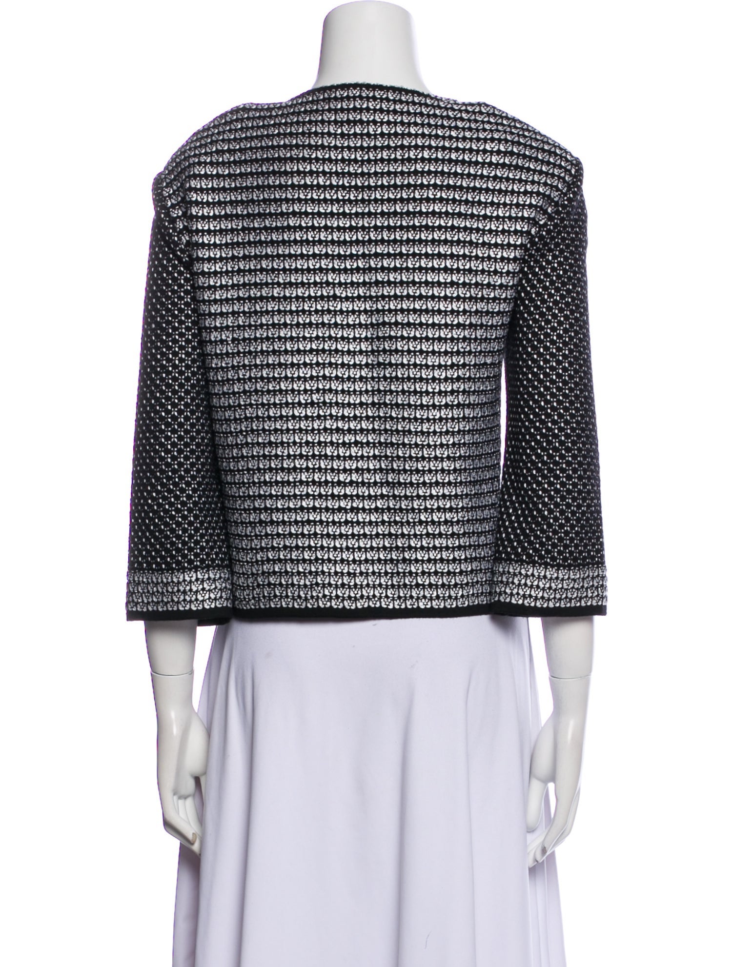 St. John Wool Printed Evening Jacket