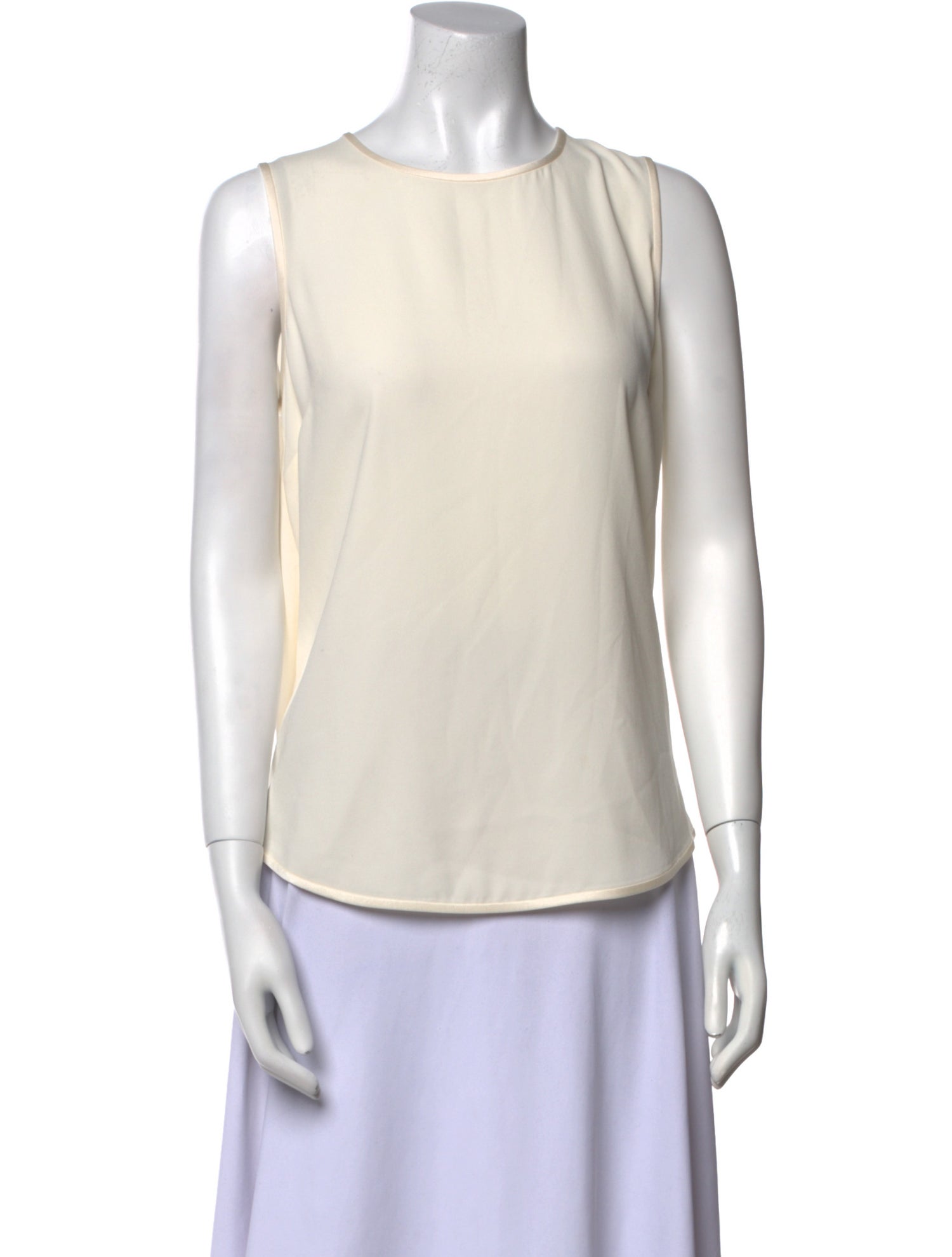 St. John Crew Neck Sleeveless Top