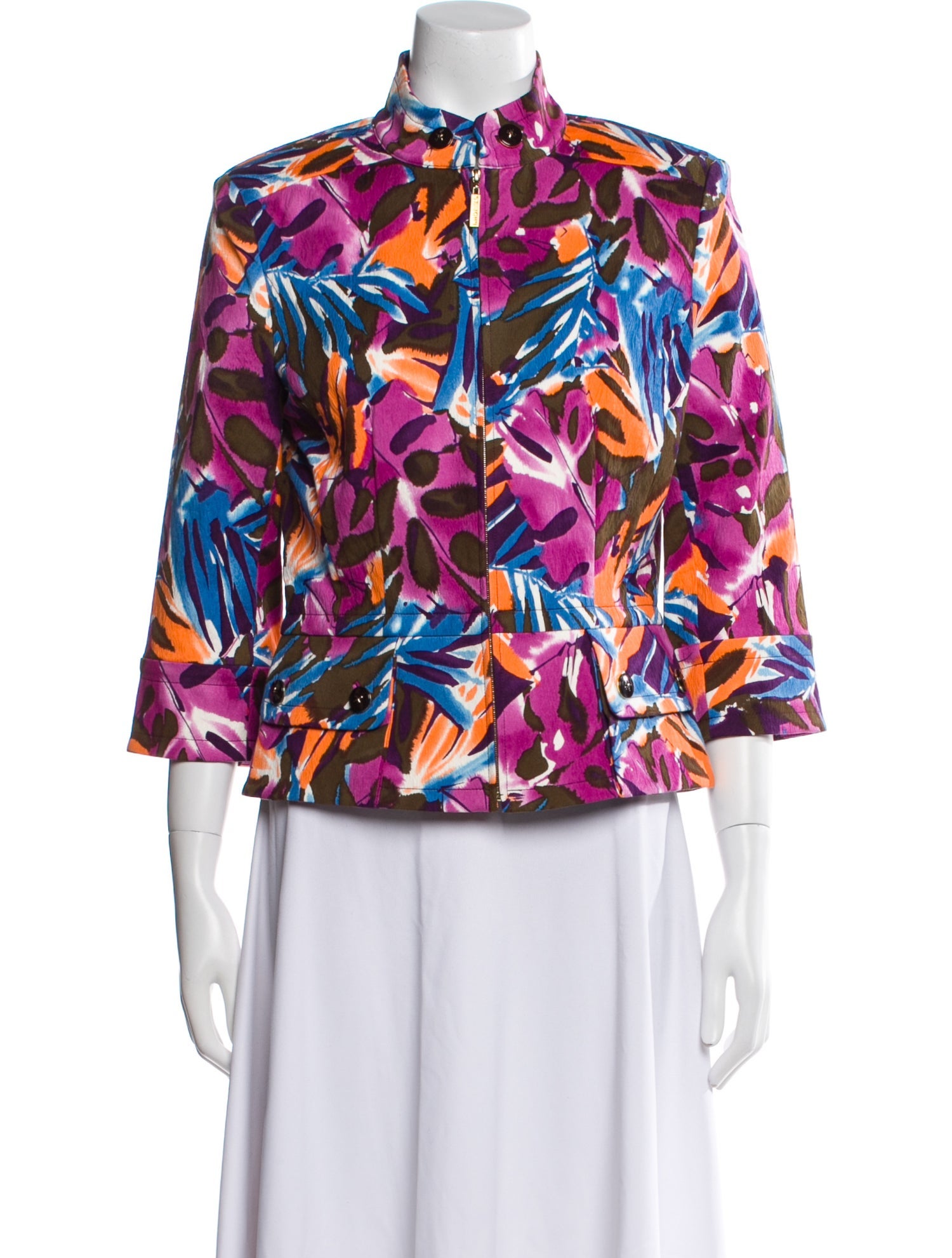 St. John Floral Print Jacket