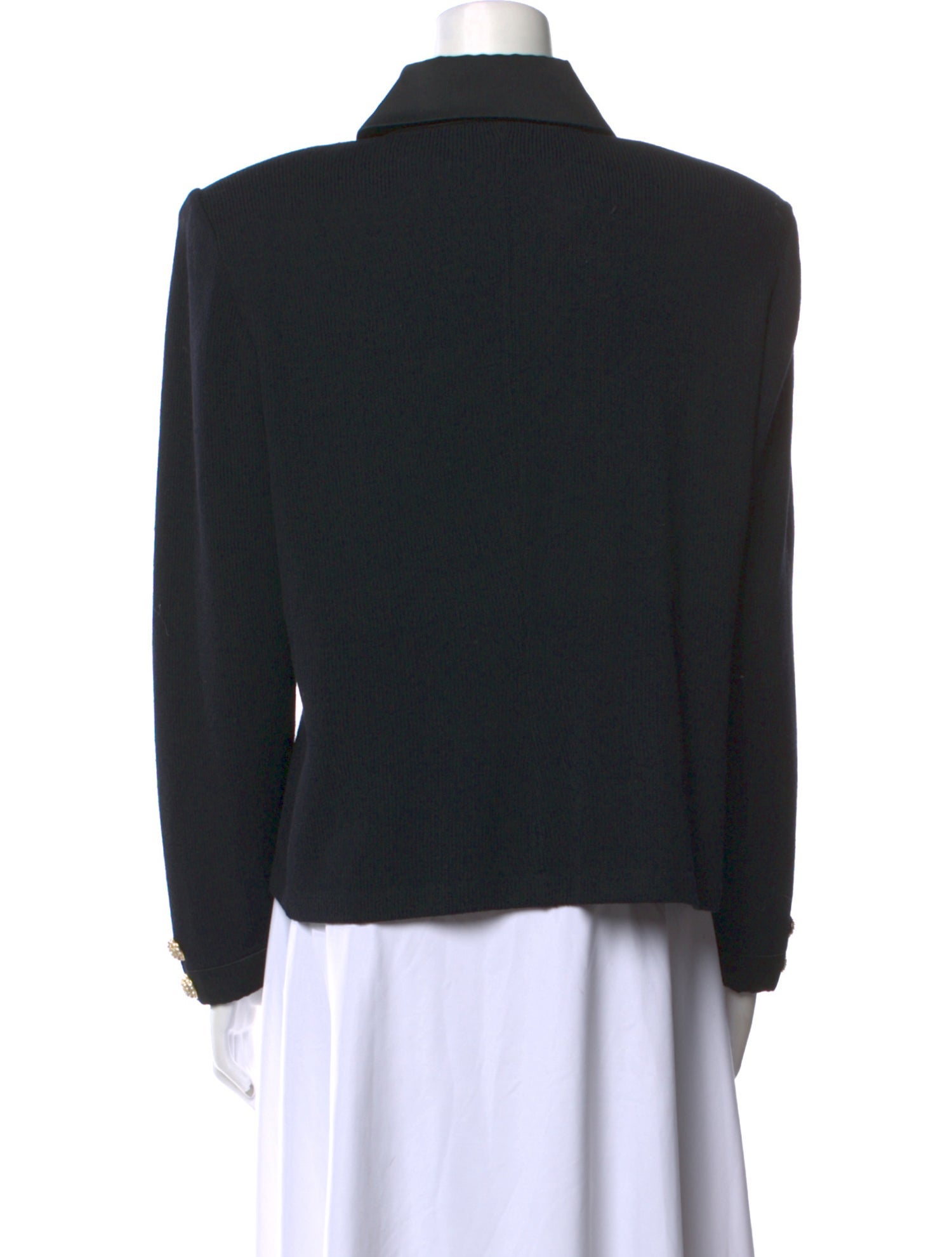 St. John Wool Long Sleeve Button-Up Top