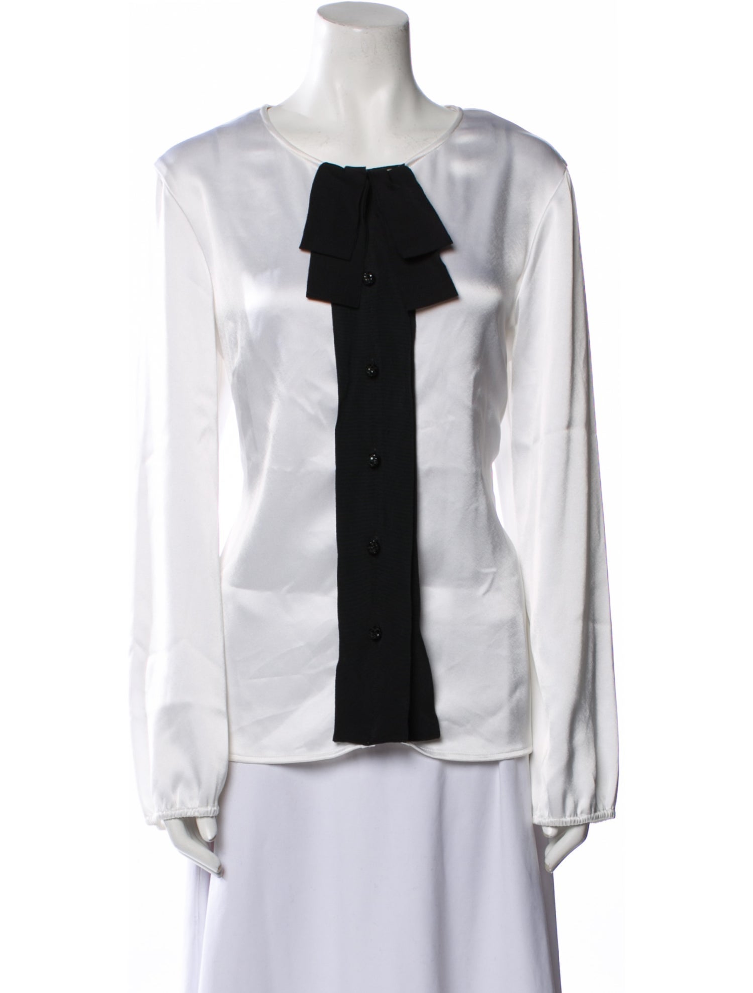 St. John Scoop Neck Long Sleeve Top