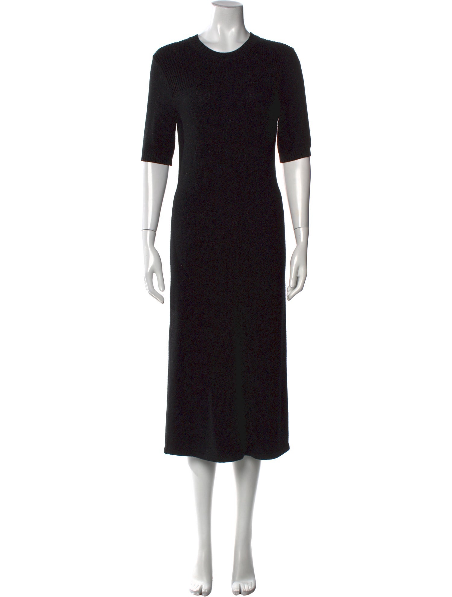 St. John Crew Neck Midi Length Dress