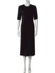 St. John Crew Neck Midi Length Dress