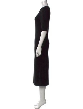 St. John Crew Neck Midi Length Dress