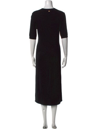 St. John Crew Neck Midi Length Dress