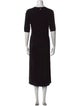 St. John Crew Neck Midi Length Dress