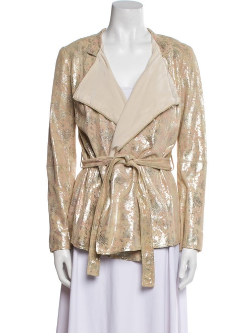 St. John Suede Patterned Evening Jacket