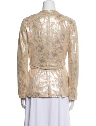 St. John Suede Patterned Evening Jacket