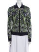 St. John Wool Printed Bomber Jacket