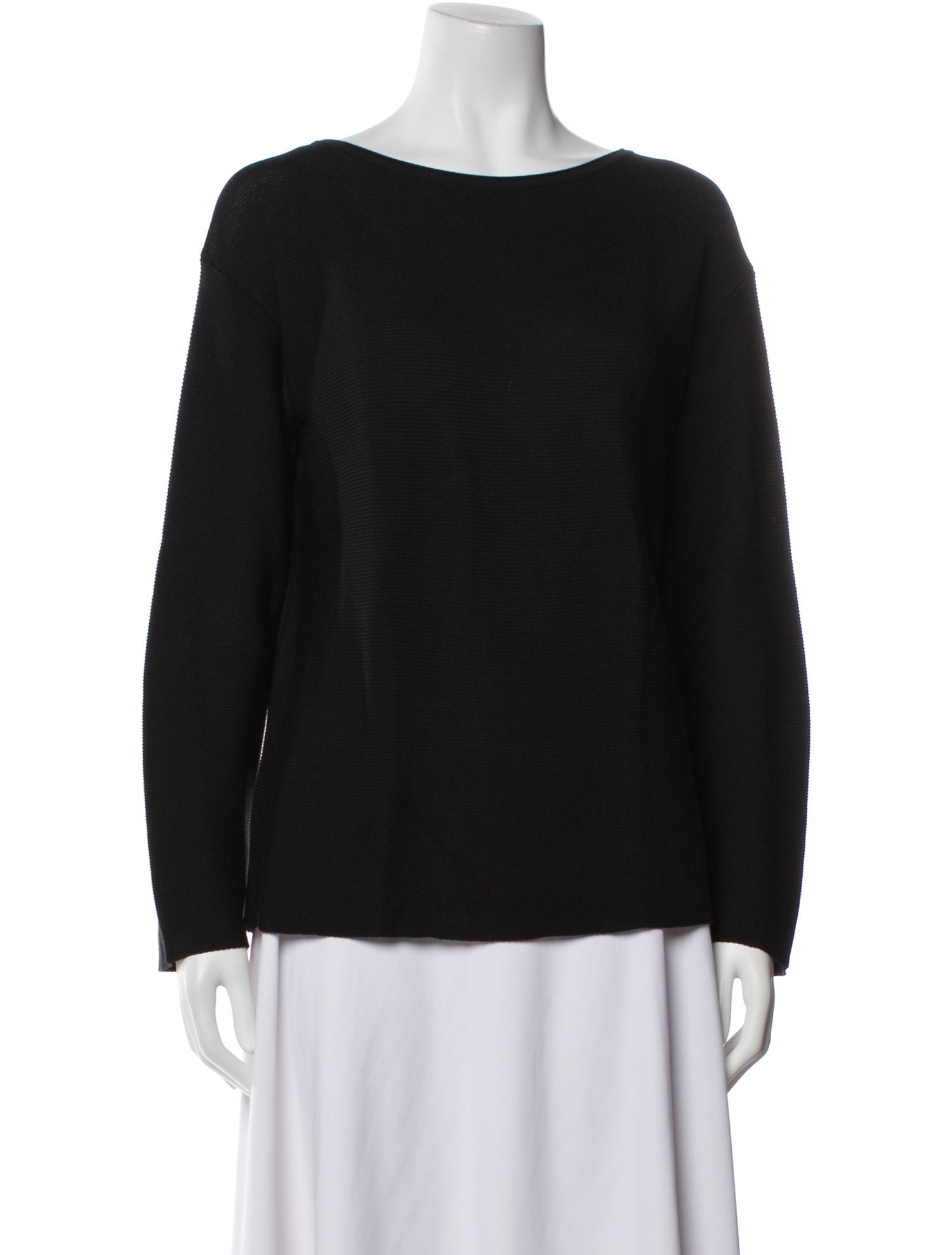 St. John Bateau Neckline Long Sleeve Sweatshirt
