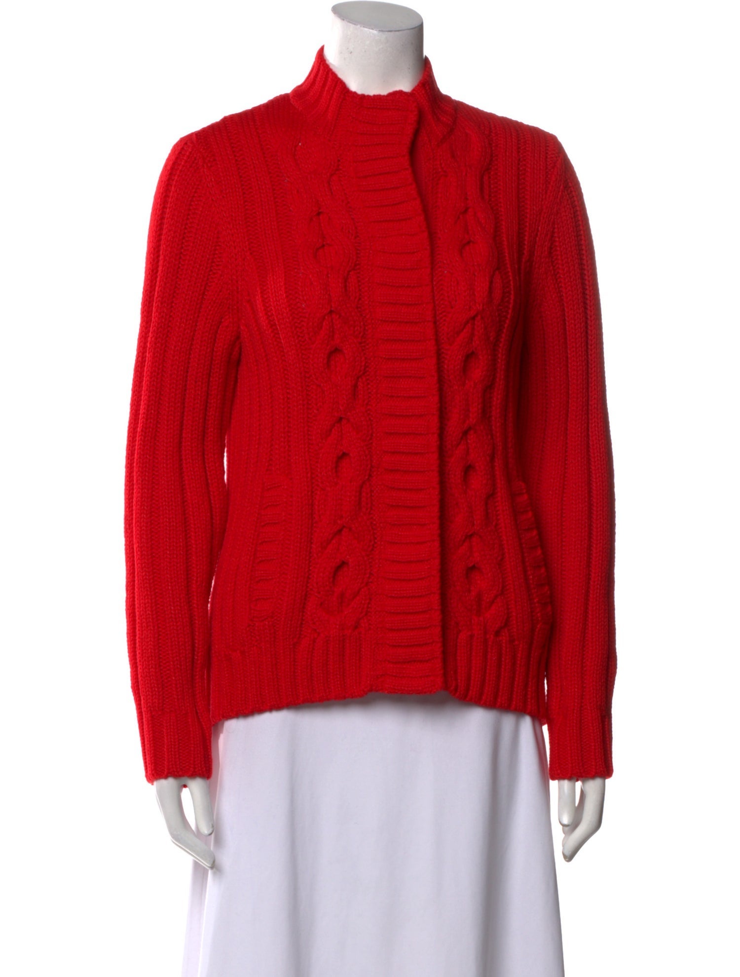 St. John Wool Mock Neck Sweater