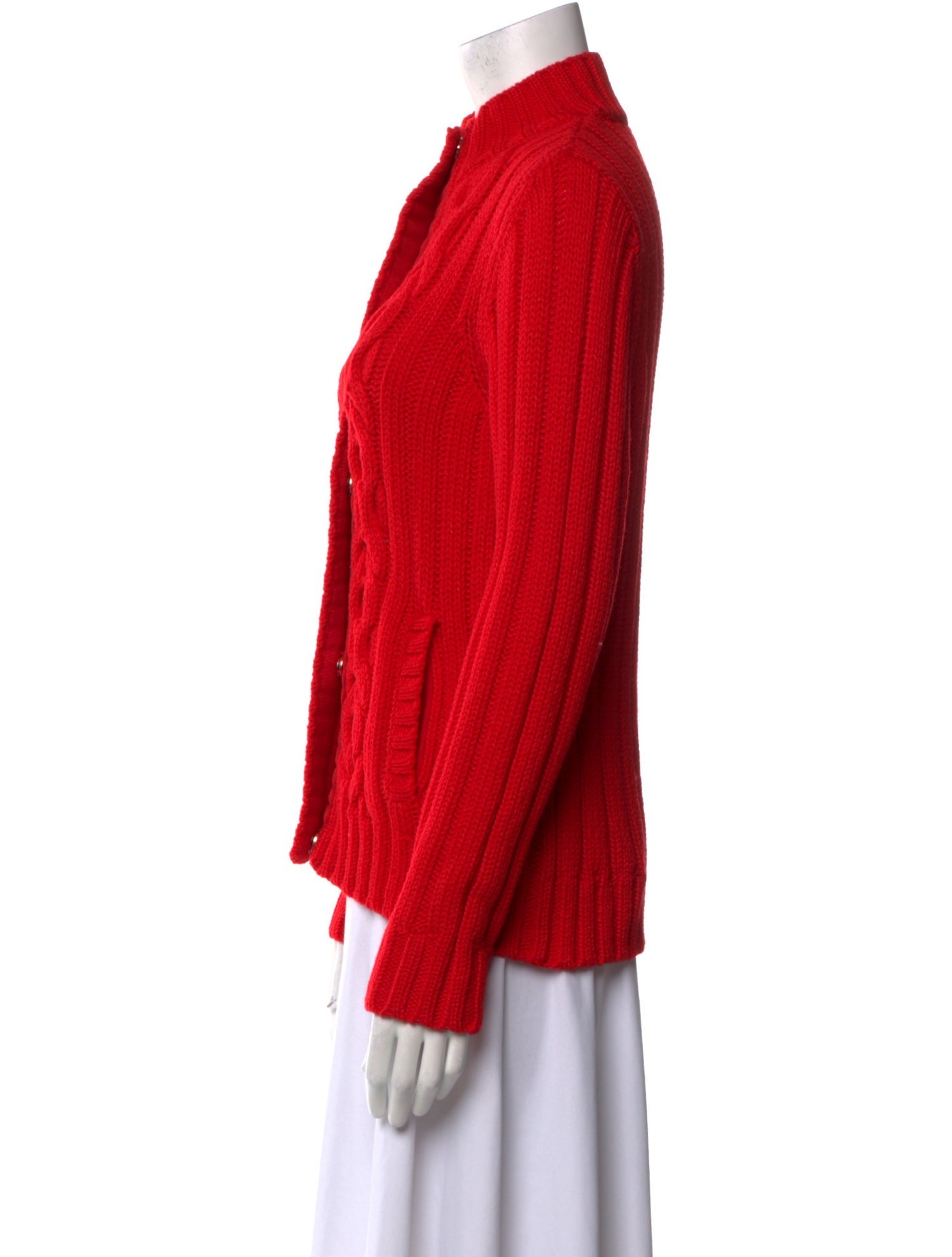 St. John Wool Mock Neck Sweater