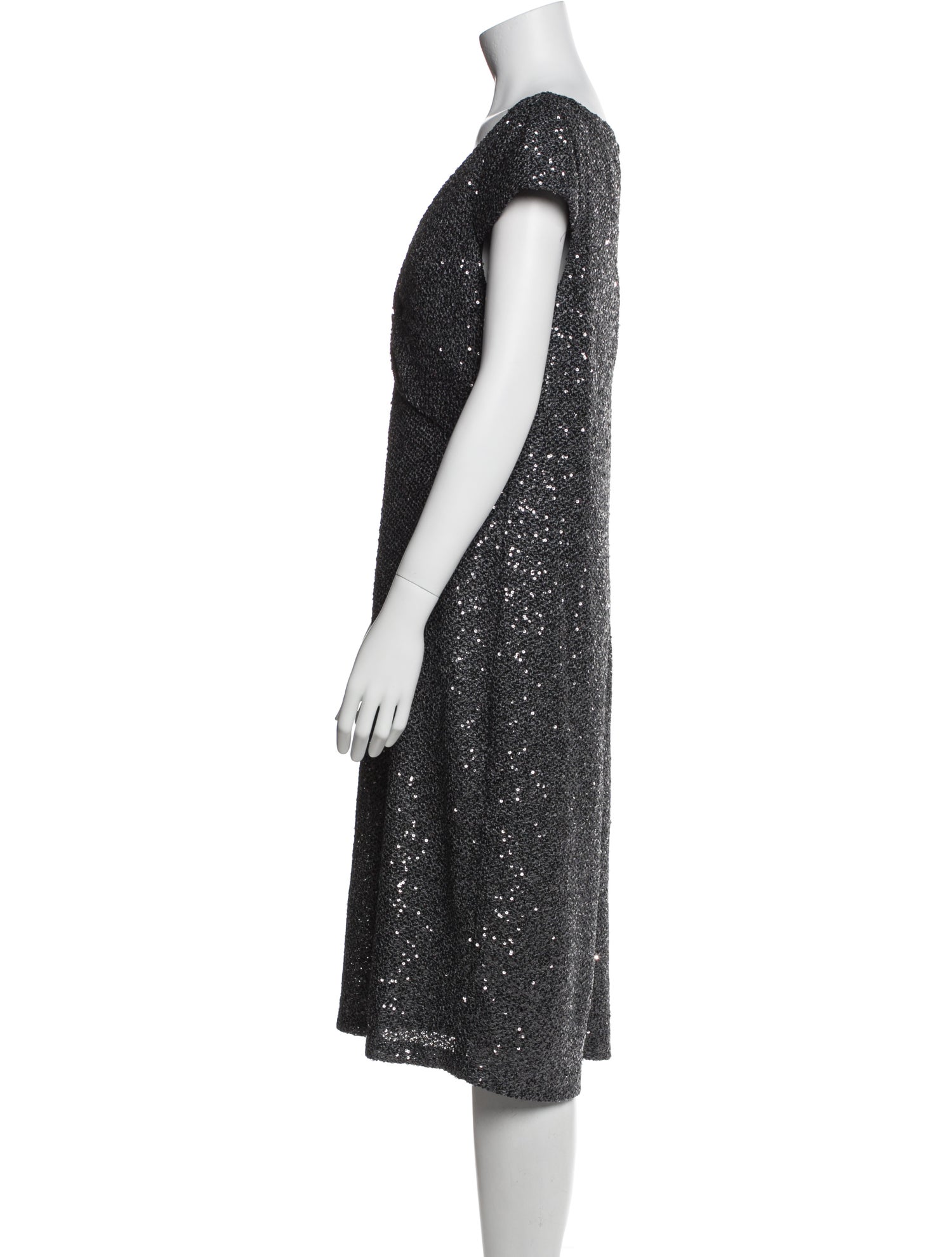 St. John V-Neck Midi Length Dress w/ Tags