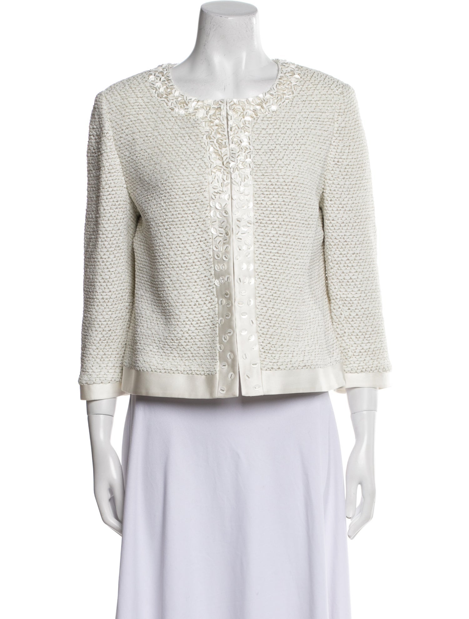 St. John Wool Tweed Pattern Evening Jacket