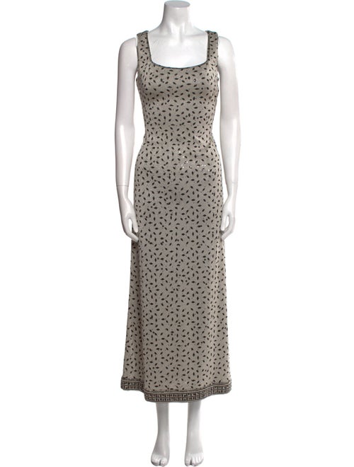 St. John Animal Print Long Dress