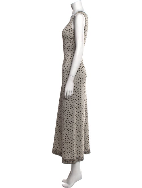 St. John Animal Print Long Dress
