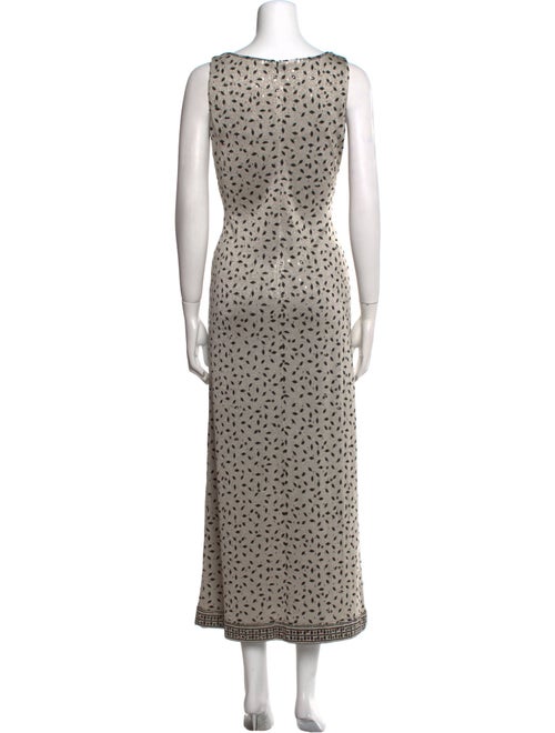 St. John Animal Print Long Dress