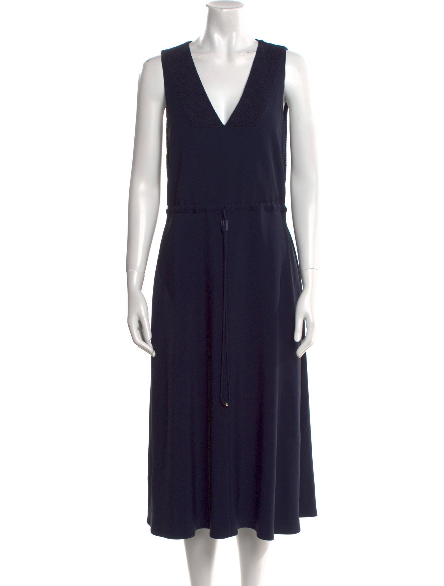 St. John V-Neck Midi Length Dress w/ Tags
