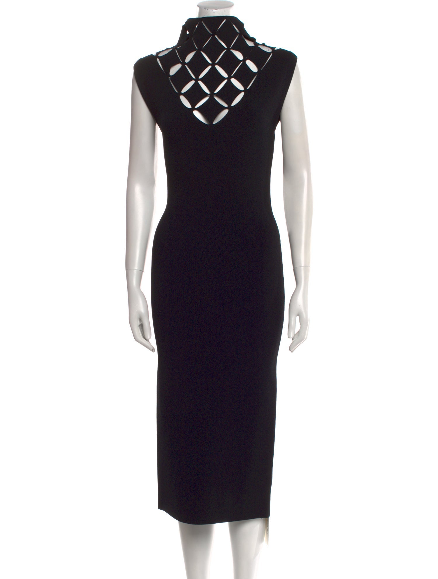 St. John Turtleneck Midi Length Dress