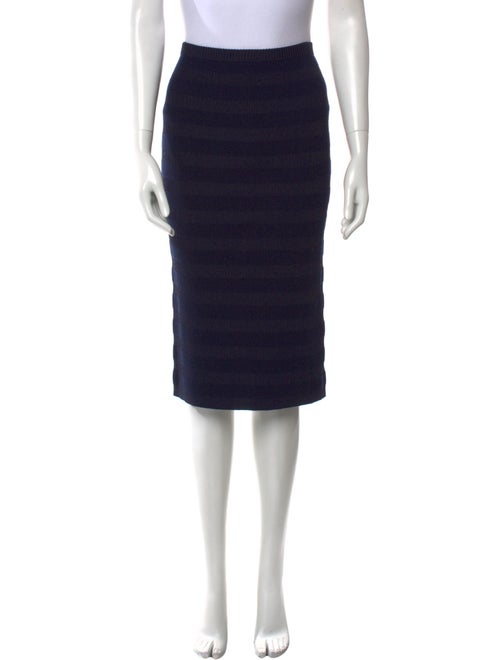 St. John Striped Knee-Length Skirt