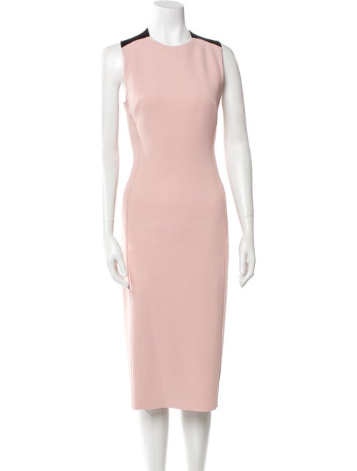 St. John Crew Neck Midi Length Dress