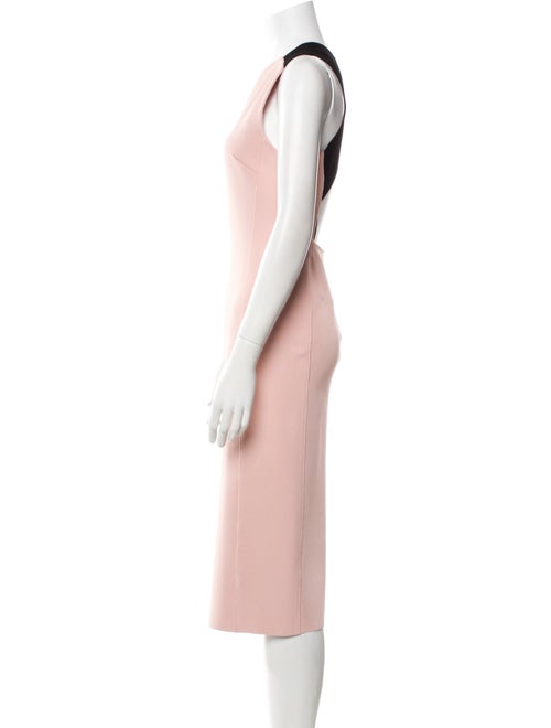 St. John Crew Neck Midi Length Dress