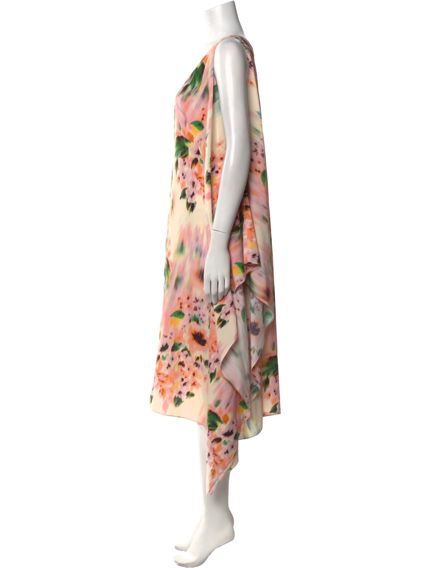 St. John Silk Midi Length Dress