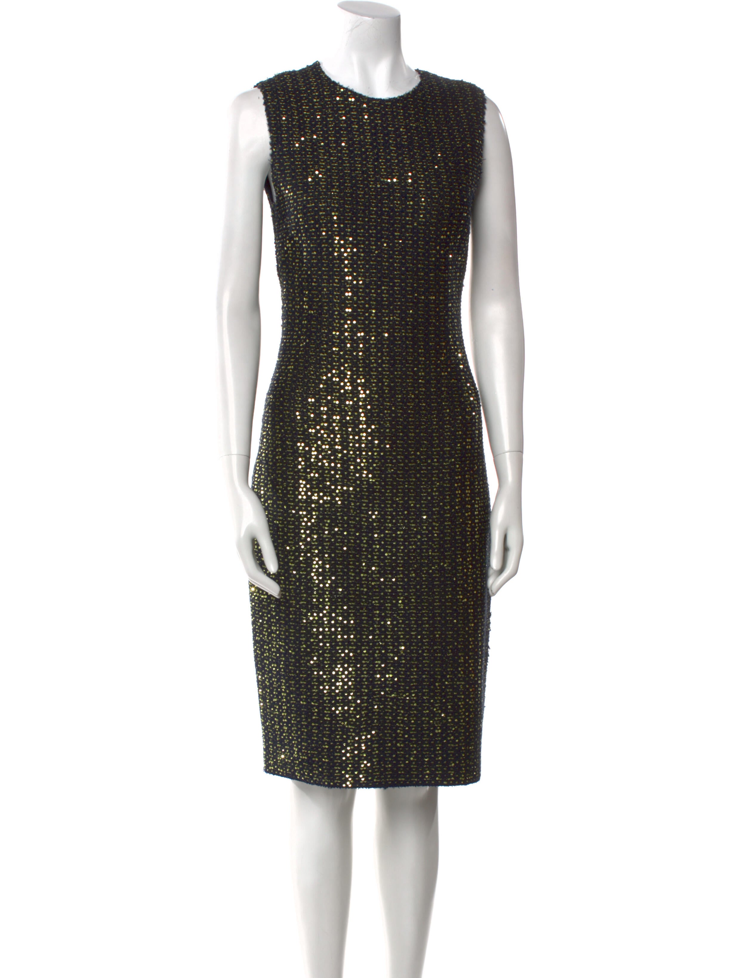 St. John Tweed Midi Length Dress