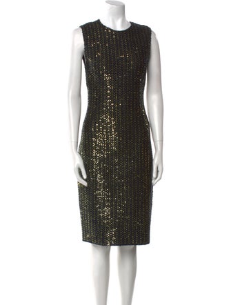 St. John Tweed Midi Length Dress