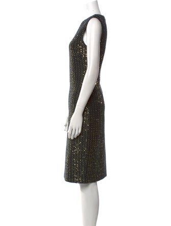 St. John Tweed Midi Length Dress
