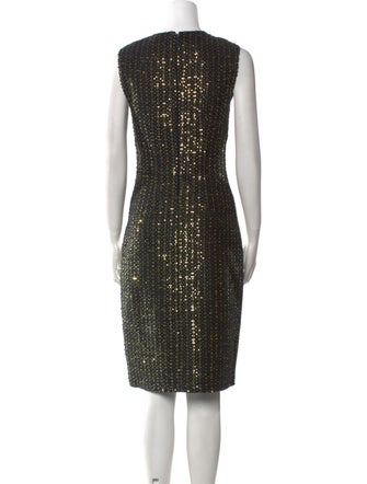 St. John Tweed Midi Length Dress