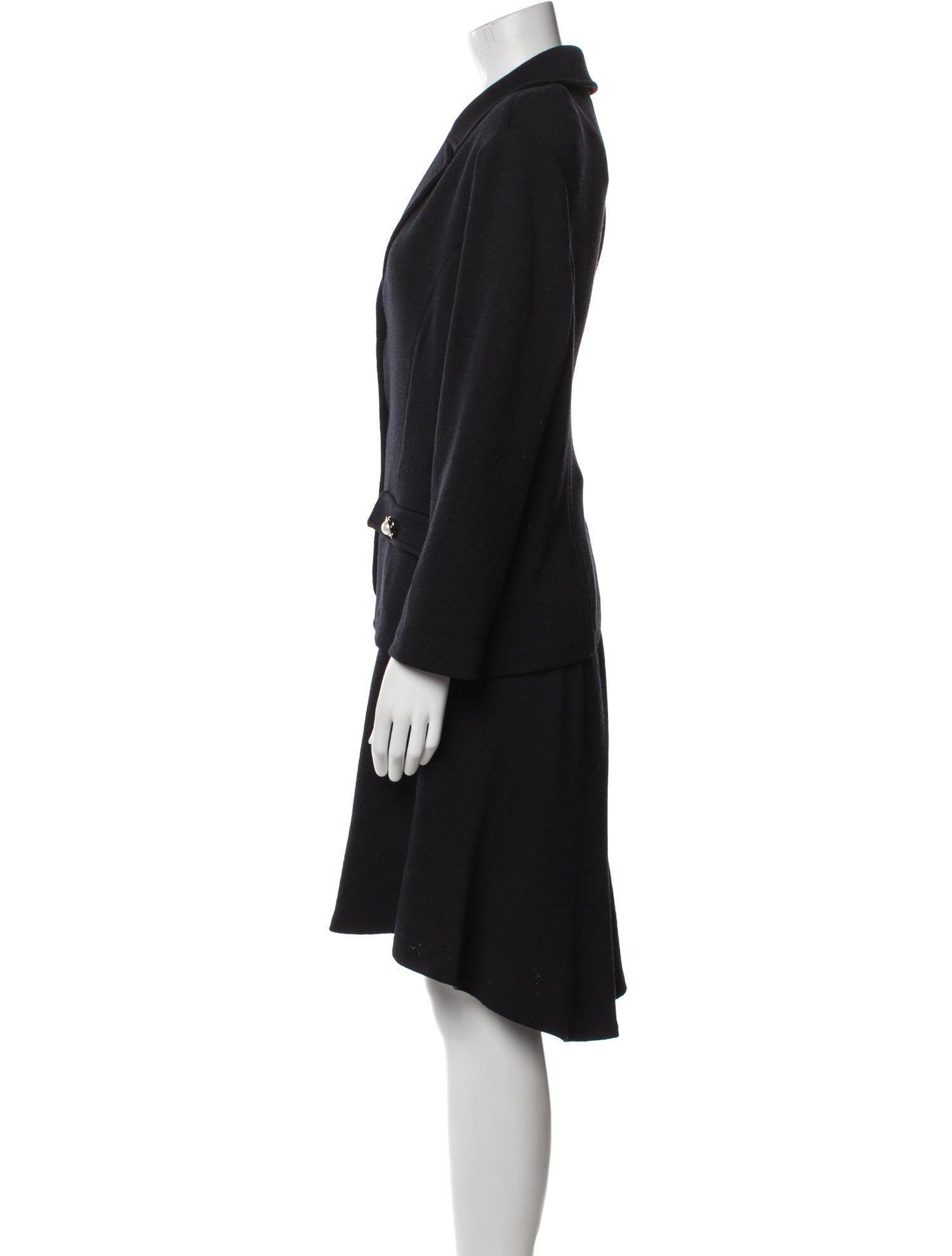 St. John Wool Crystal Embellishments Skirt Set