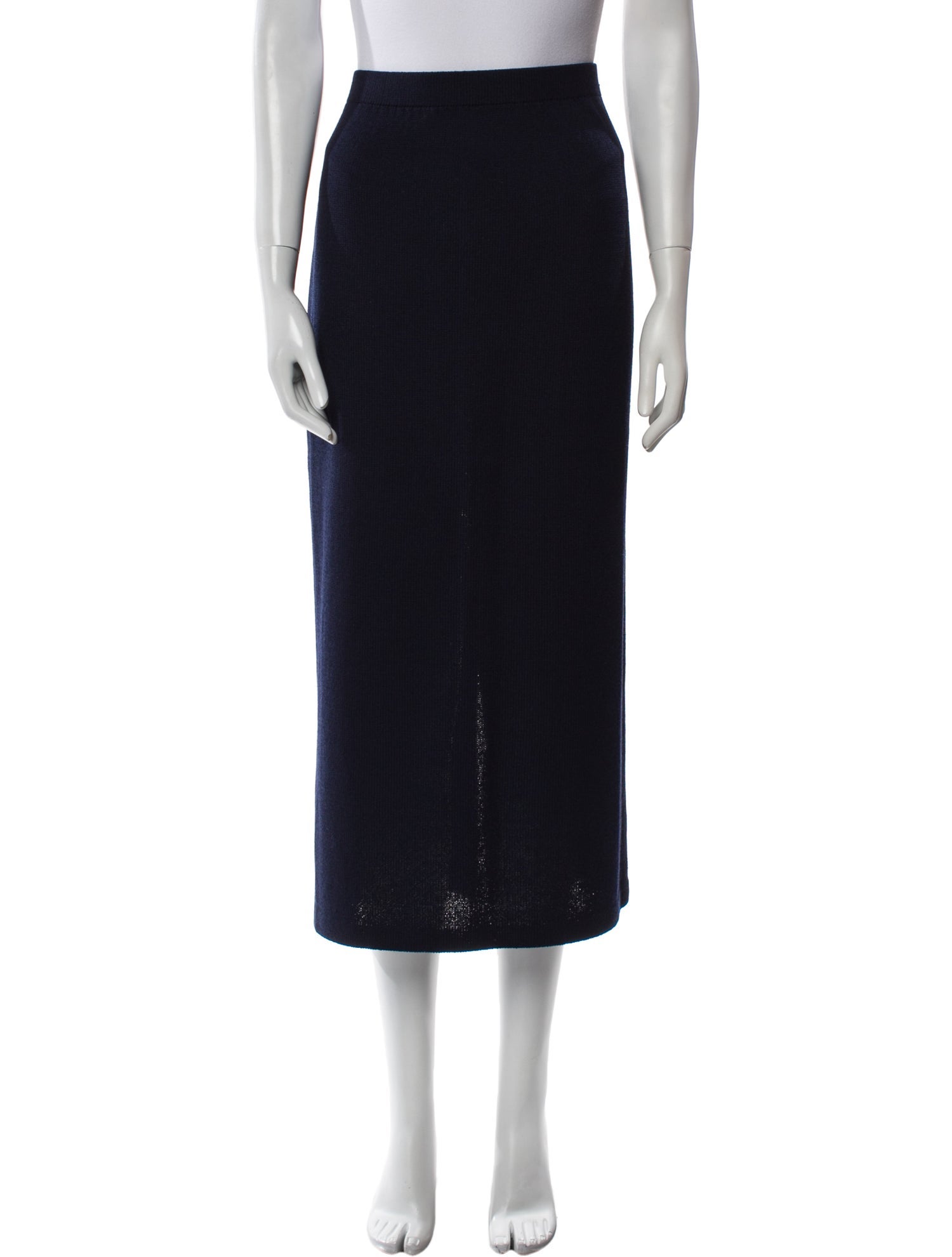 St. John Cutout Accent Midi Length Skirt