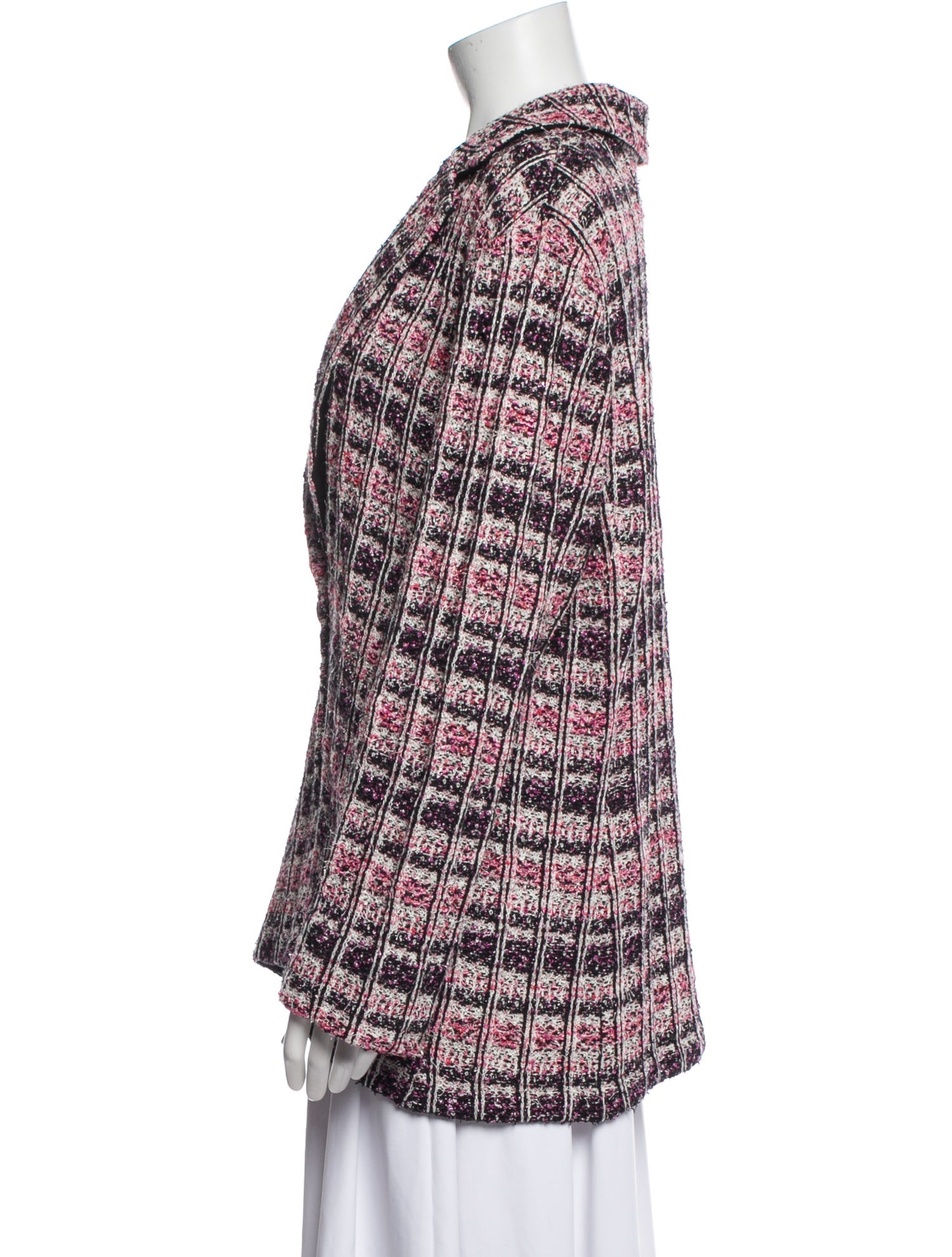 St. John Plaid Print Blazer