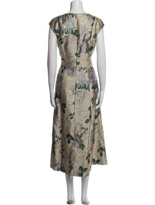 St. John Printed Midi Length Dress