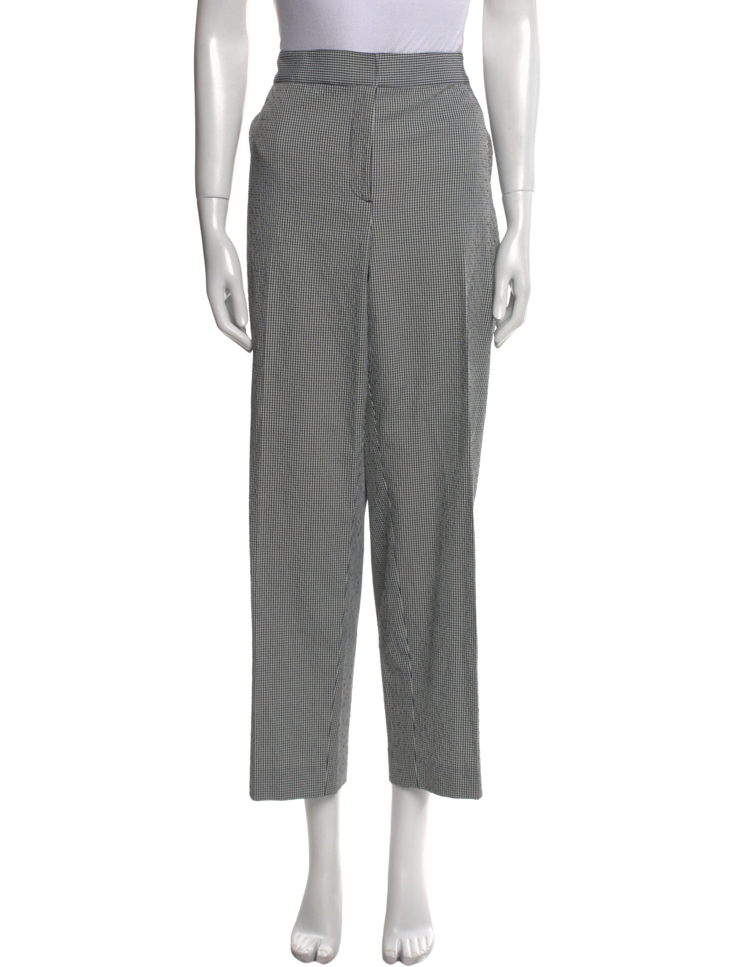 St. John Plaid Print Straight Leg Pants