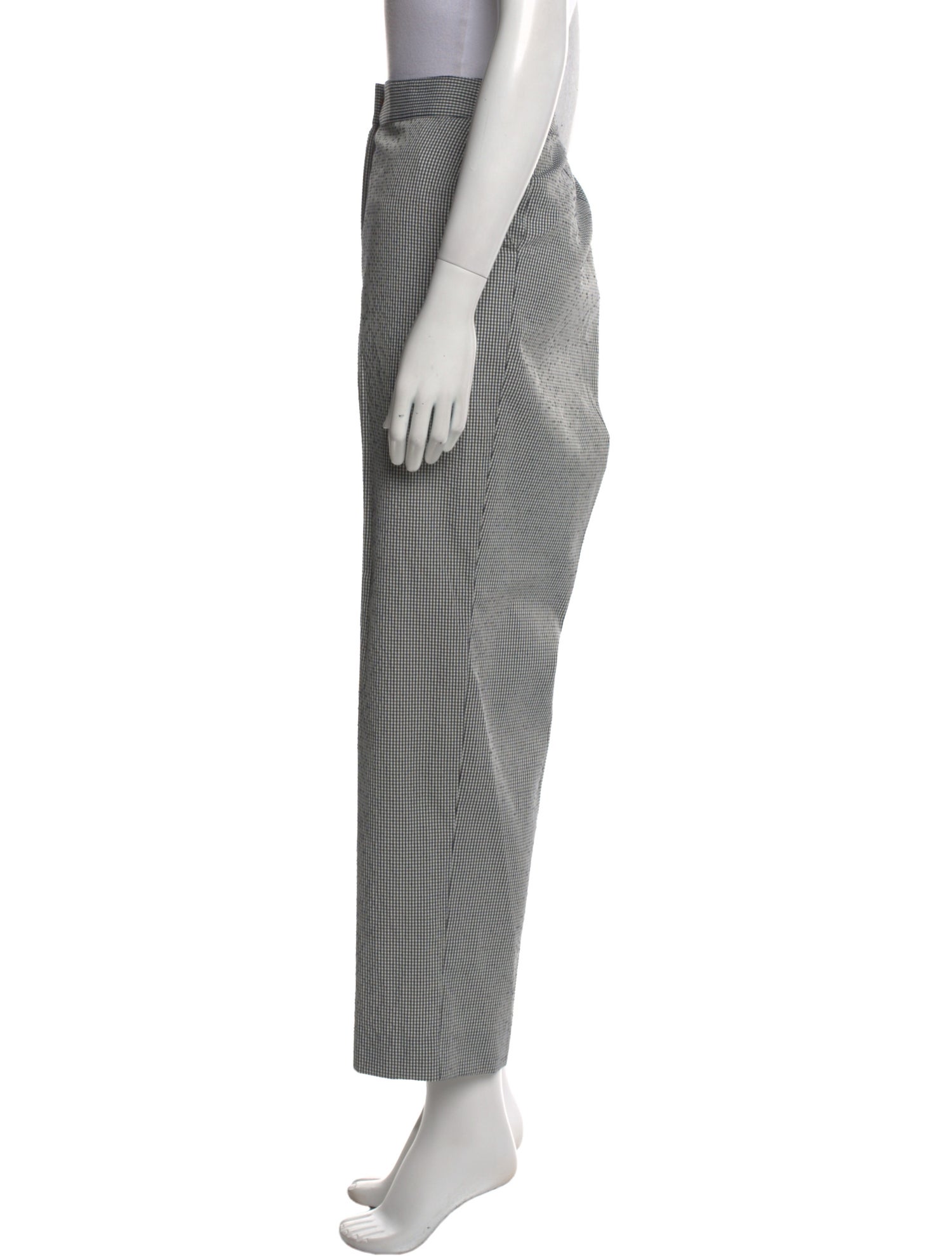 St. John Plaid Print Straight Leg Pants