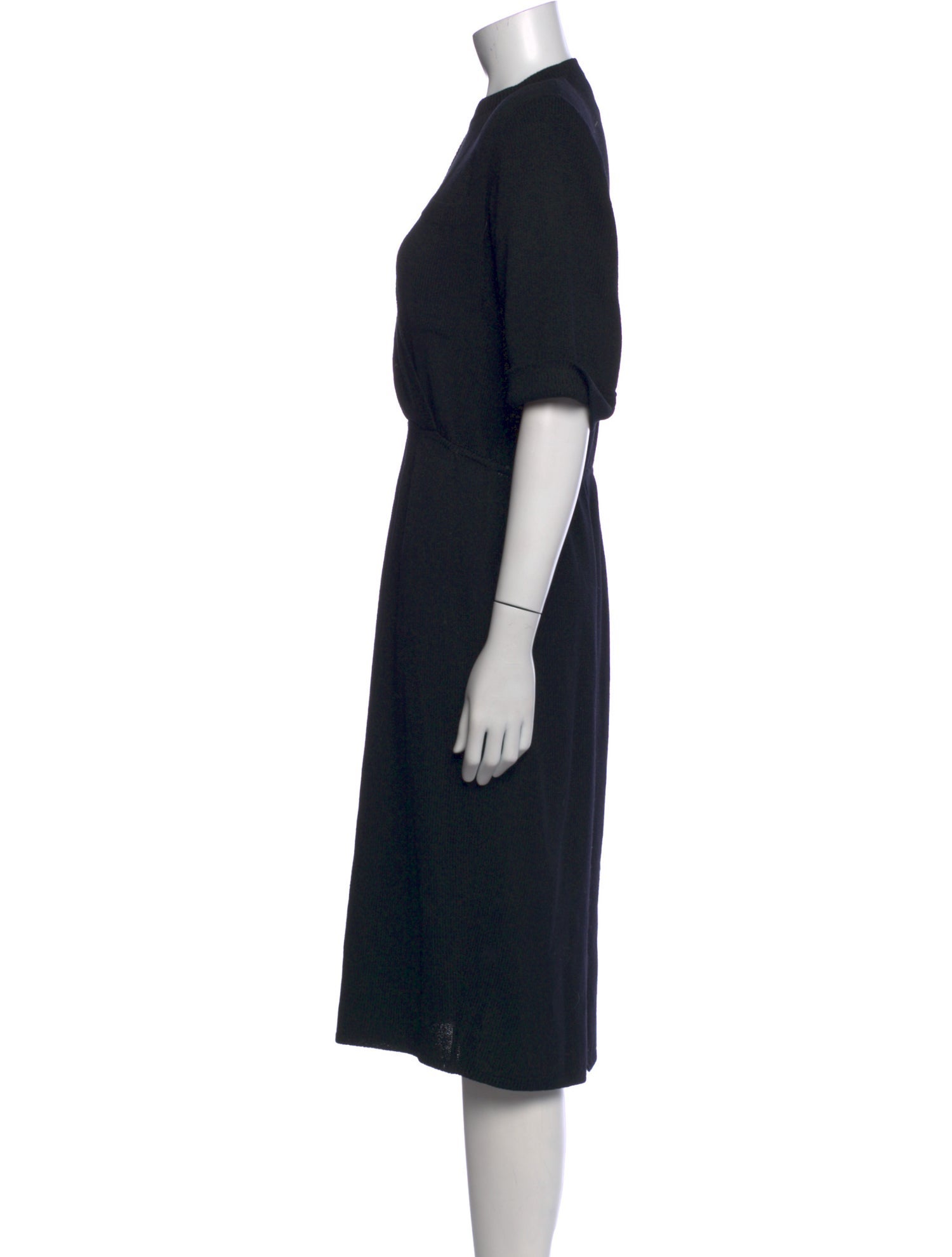 St. John Crew Neck Midi Length Dress