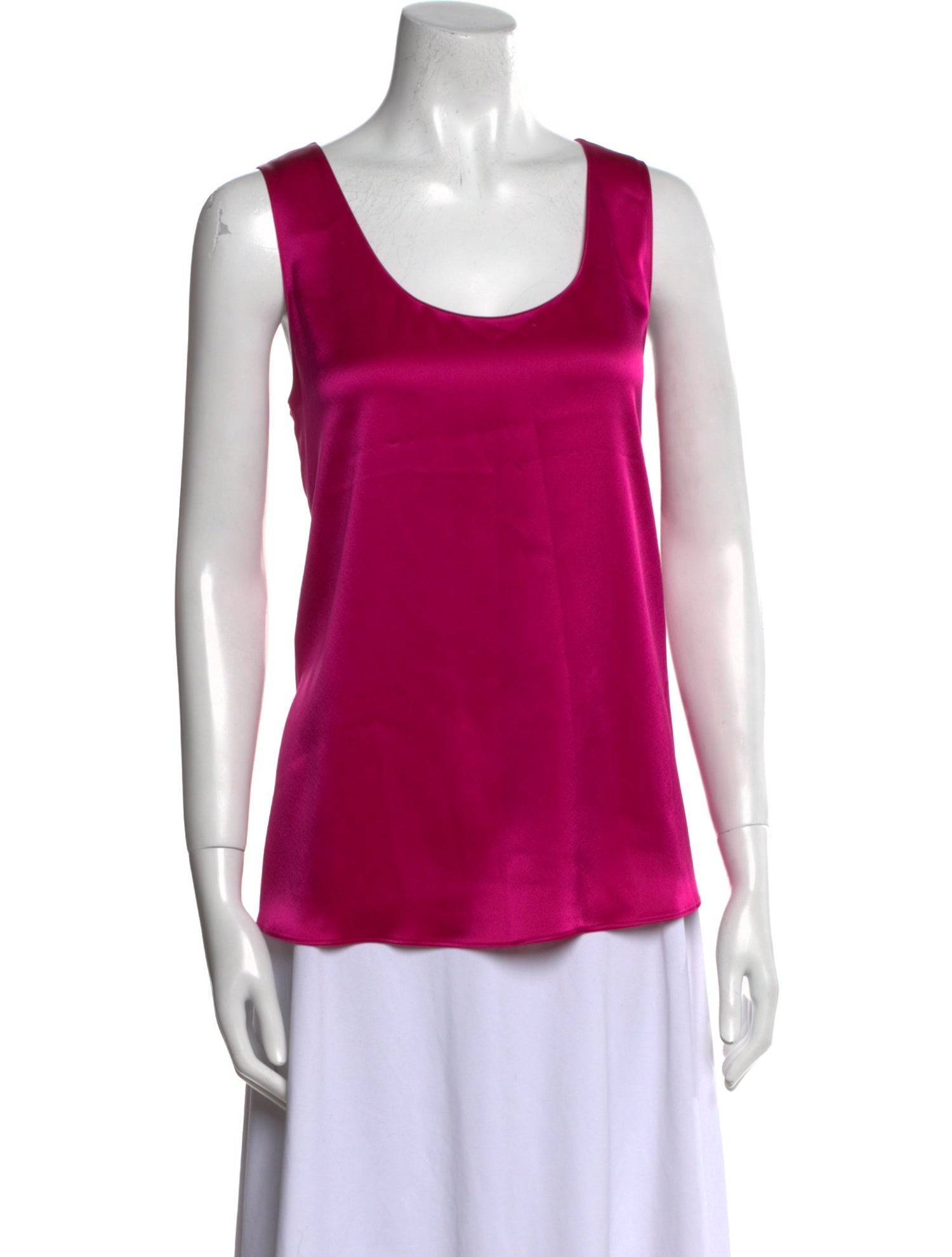 St. John Scoop Neck Sleeveless Top