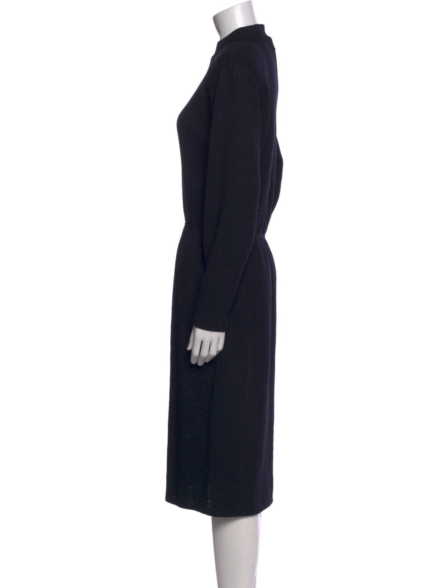 St. John Mock Neck Midi Length Dress