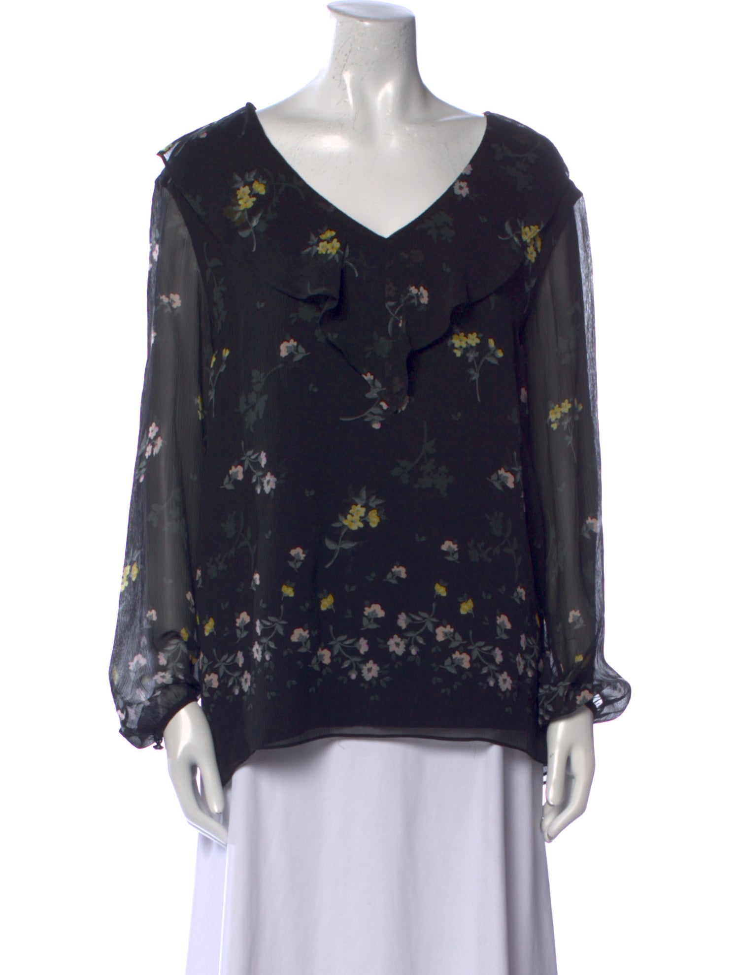 St. John Silk Floral Print Blouse w/ Tags