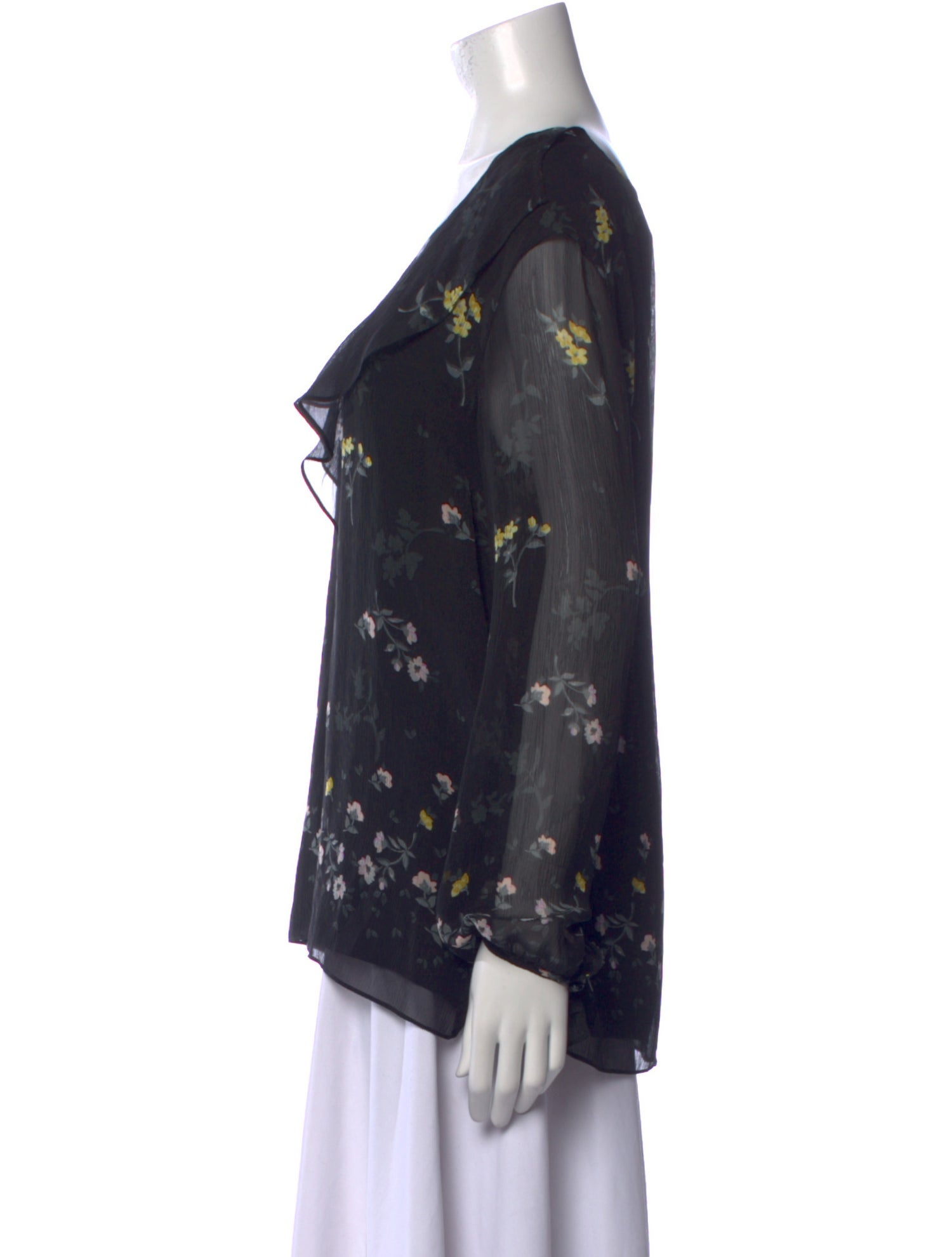 St. John Silk Floral Print Blouse w/ Tags