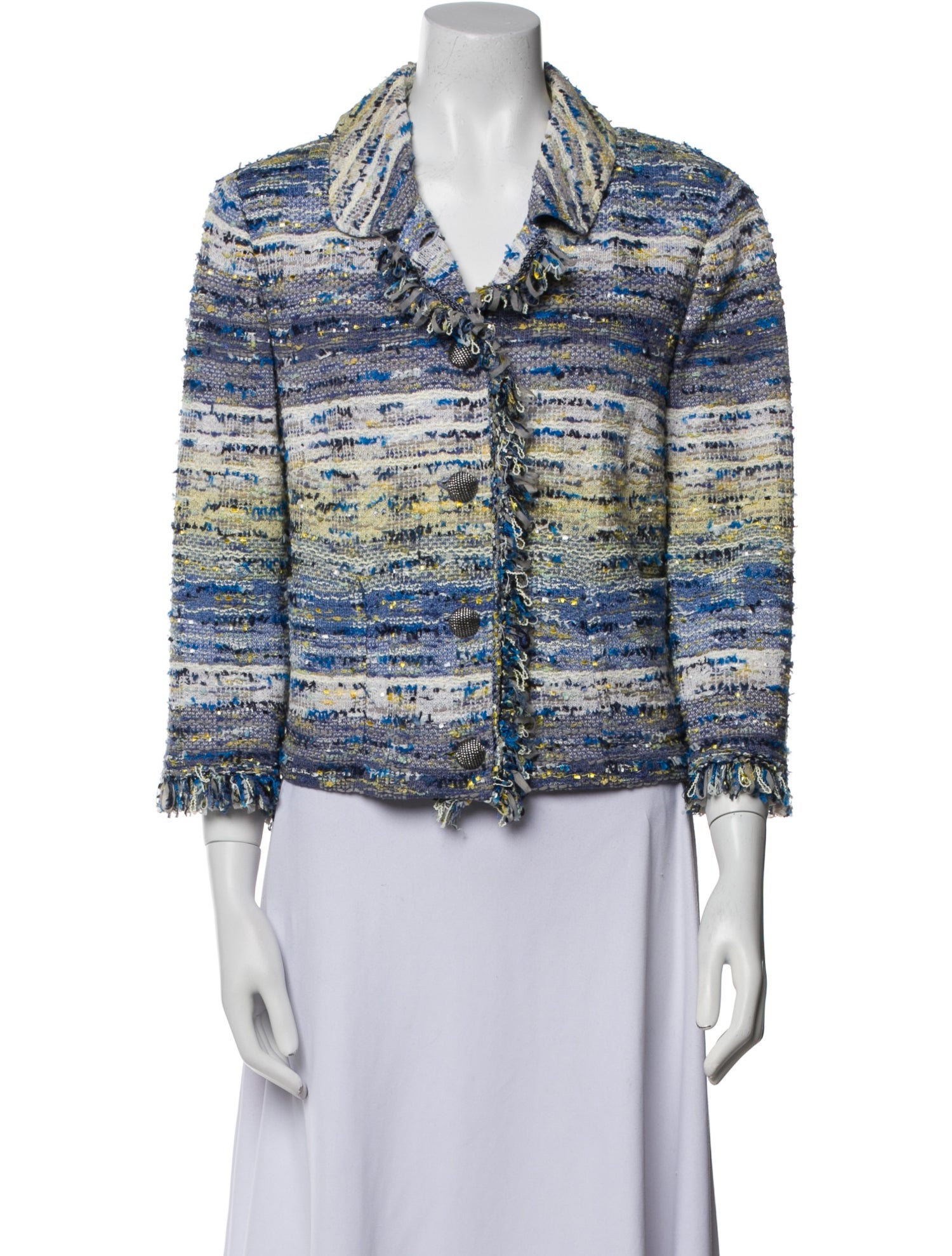 St. John Tweed Pattern Blazer