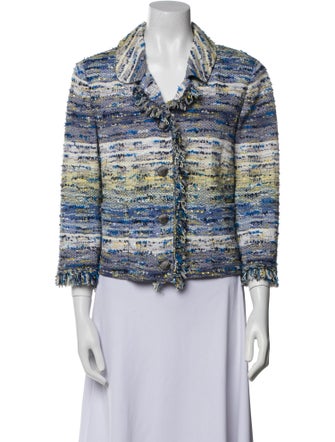 St. John Tweed Pattern Blazer