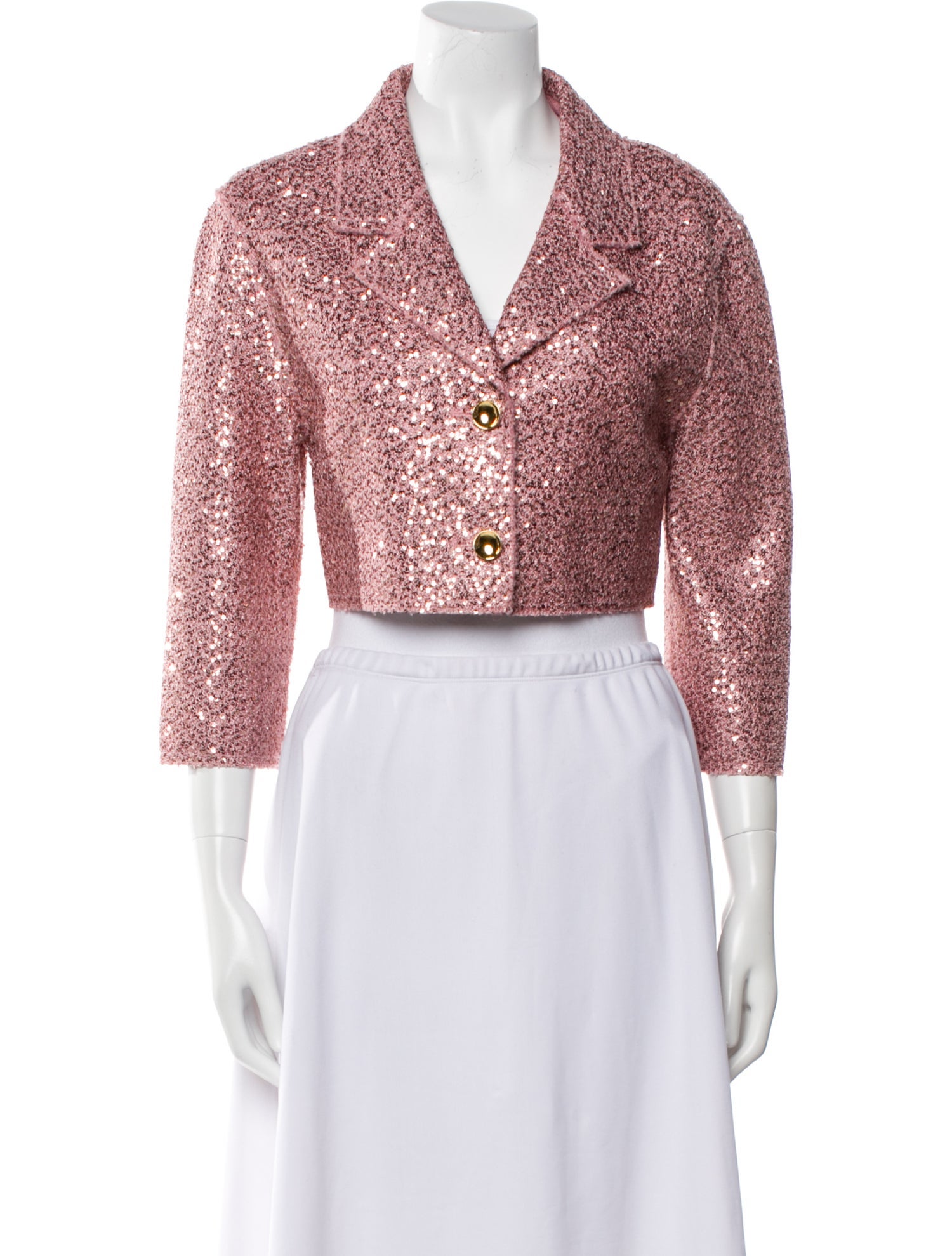 St. John Tweed Tweed Pattern Bolero