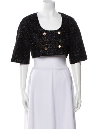 St. John Tweed Printed Bolero